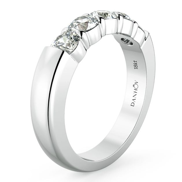 Norme de Danhov Wedding Band in 14k White Gold