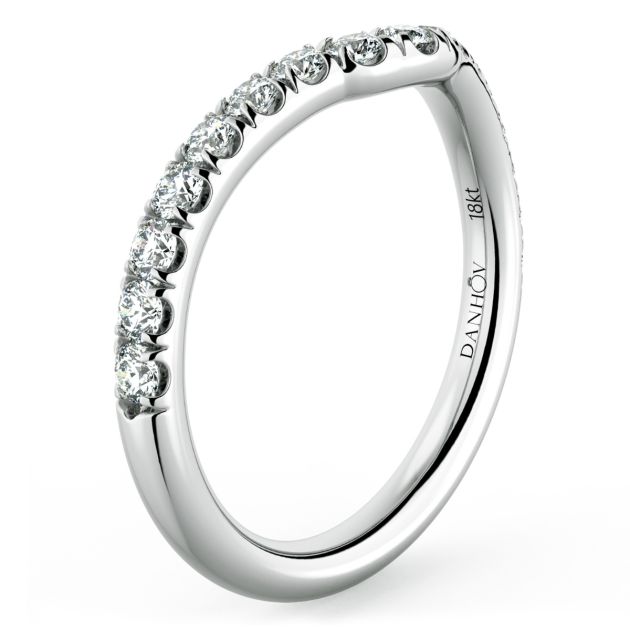 Norme de Danhov Wedding Band in 14k White Gold