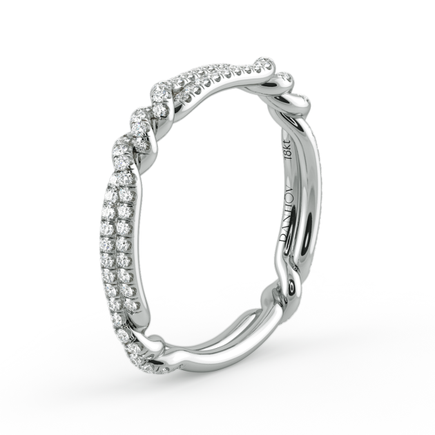 Danhov Eleganza Wedding Band for Women in 14k White Gold