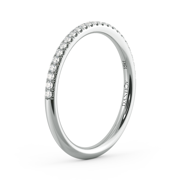 Danhov Classico Wedding Ring for Ladies in 14k White Gold