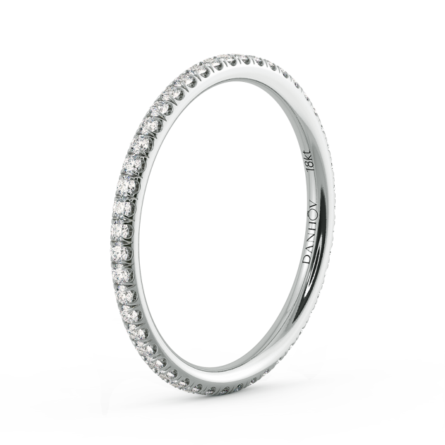 Danhov Classico Diamond Wedding Band in 14k White Gold