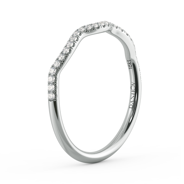 Danhov Solo Filo Wedding Band in 14k White Gold