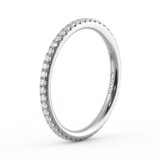 Norme de Danhov Diamond Wedding Band in 14k White Gold