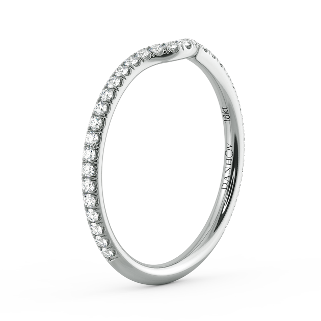 Danhov Solo Filo Diamond Wedding Band in 14k White Gold