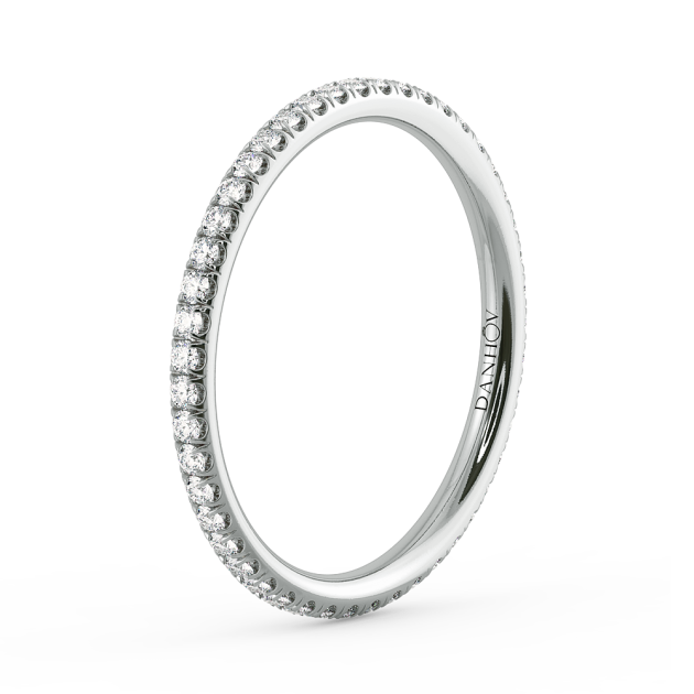 Danhov Abbraccio Diamond Wedding Band in 18k White Gold
