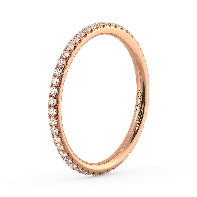 Danhov Abbraccio Diamond Wedding Band in 18k Rose Gold