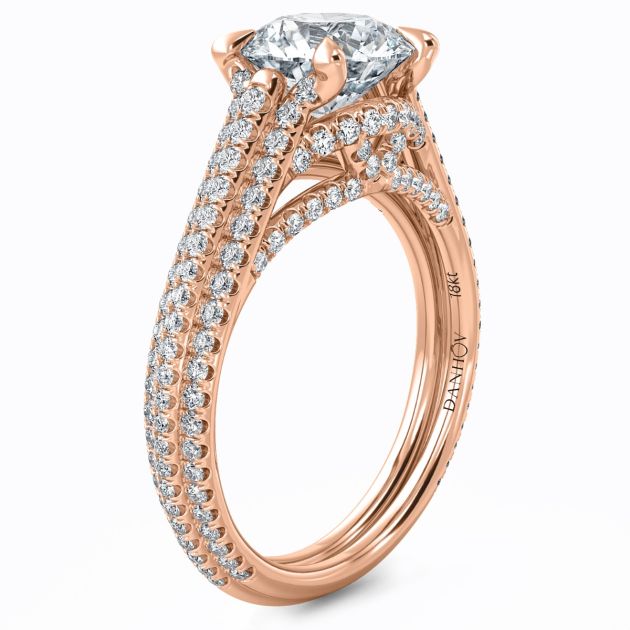 Danhov Couture Engagement Ring in 18k Rose Gold