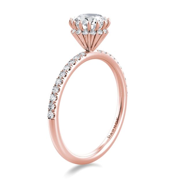 Danhov Couture Engagement Ring in 14k Rose Gold