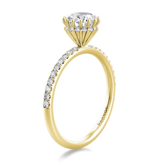 Danhov Couture Engagement Ring in 14k Yellow Gold