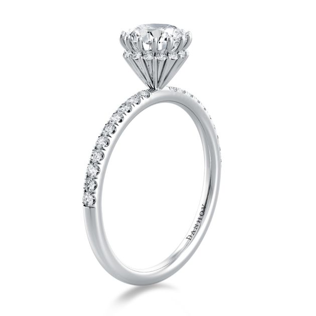 Danhov Couture Engagement Ring in 18k White Gold