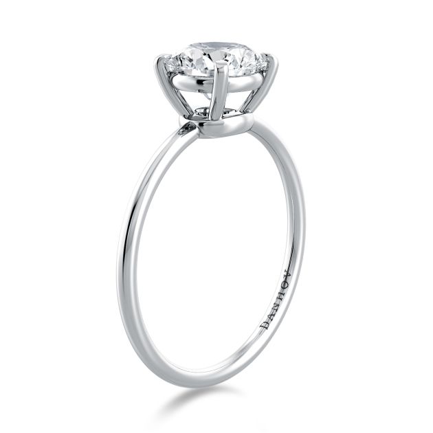 Danhov Classico Handmade Engagement Ring in 14k White Gold