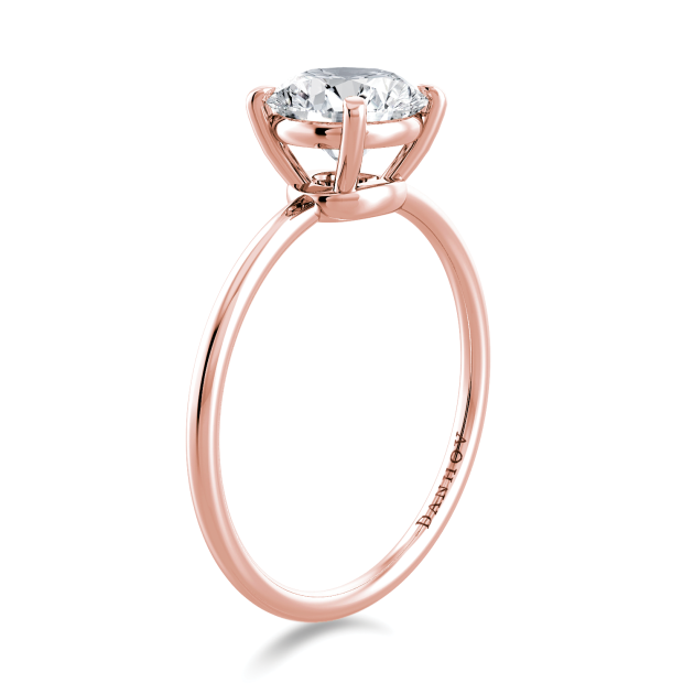 Danhov Classico Handmade Engagement Ring in 14k Rose Gold