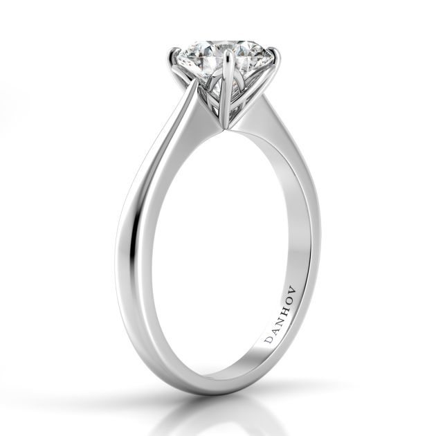 Danhov Classico Timeless Engagement Ring in 14k White Gold