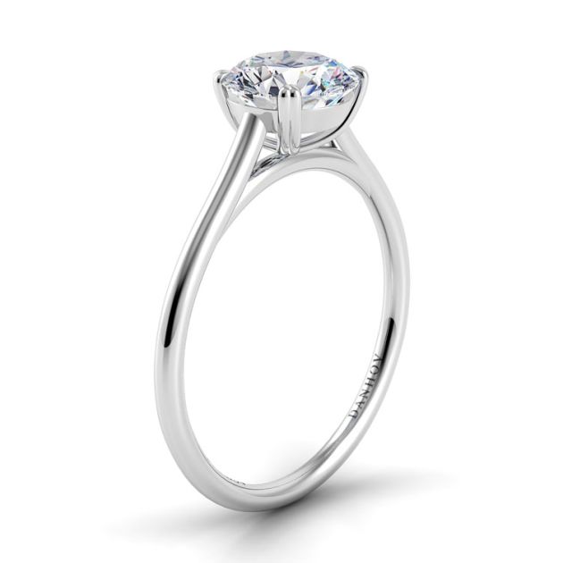 Danhov Classico Unique Designer Engagement Ring in 14k White Gold