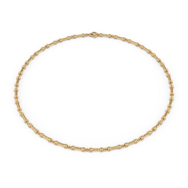 Norme de Danhov Twisted Chain Necklace in 14k Yellow Gold