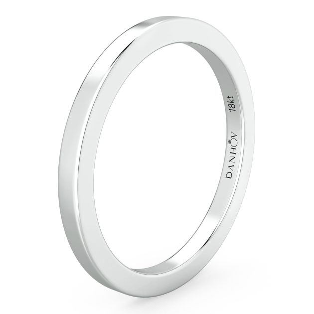 Danhov Classico Wedding Ring for Women in 14k White Gold