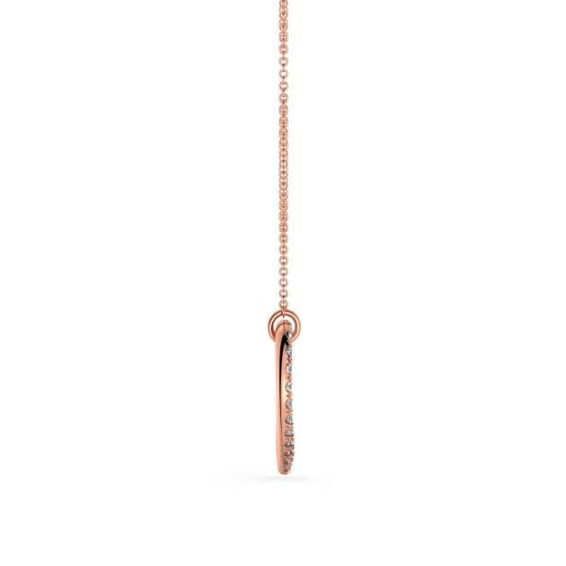 Norme de Danhov Heart in Heart Diamond Pendant in 18kt Rose Gold 