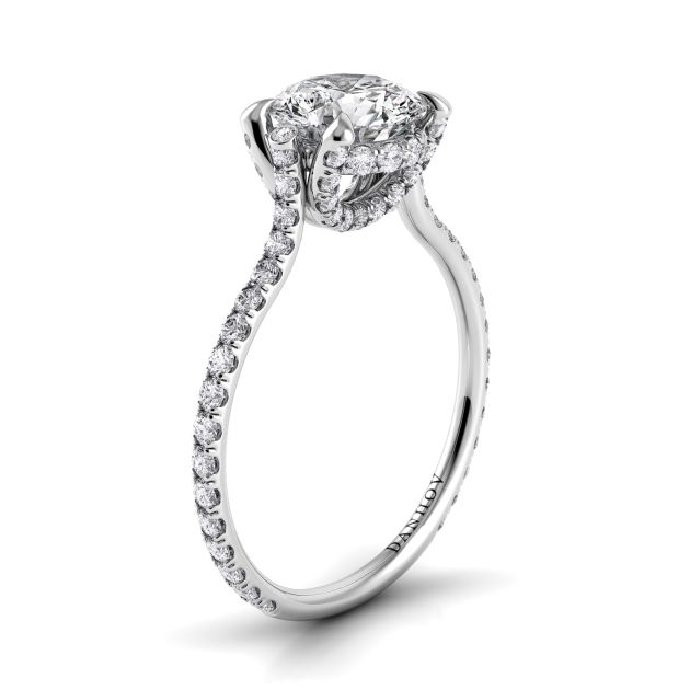 Danhov Per Lei   Custom Engagement Ring in 14k White Gold