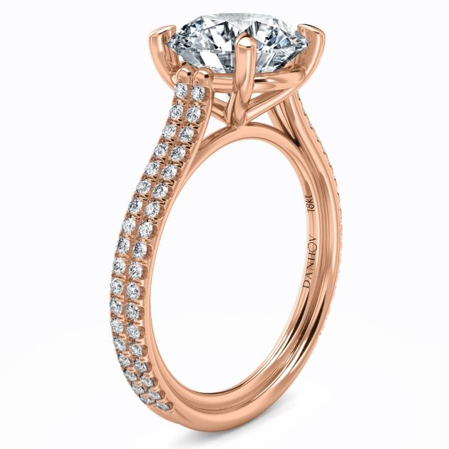 Danhov Per Lei Engagement Ring in 18k Rose Gold
