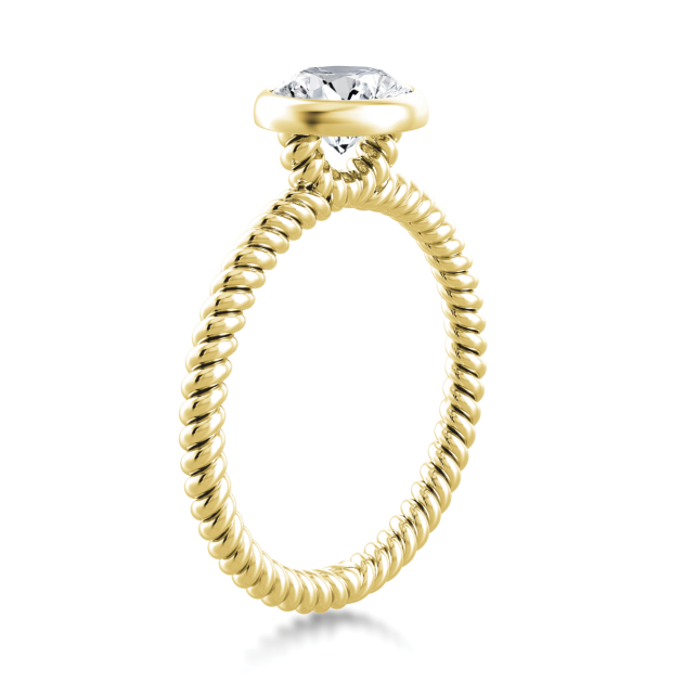 Danhov Per Lei Solitaire Engagement Ring in 14k Yellow Gold