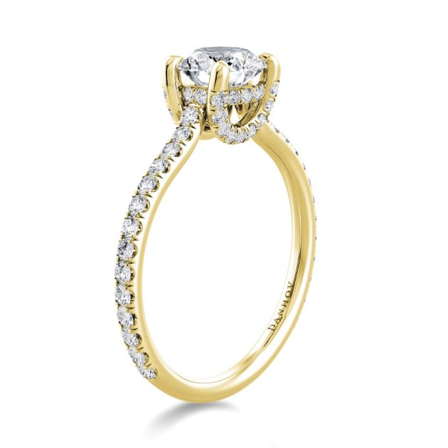 Danhov Per Lei  Unique Handmade Engagement Ring in 18k Yellow Gold