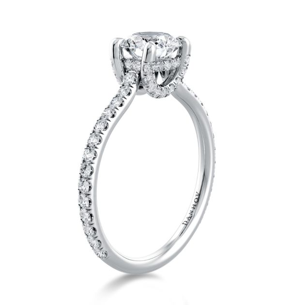 Danhov Per Lei  Unique Handmade Engagement Ring in 18k White Gold