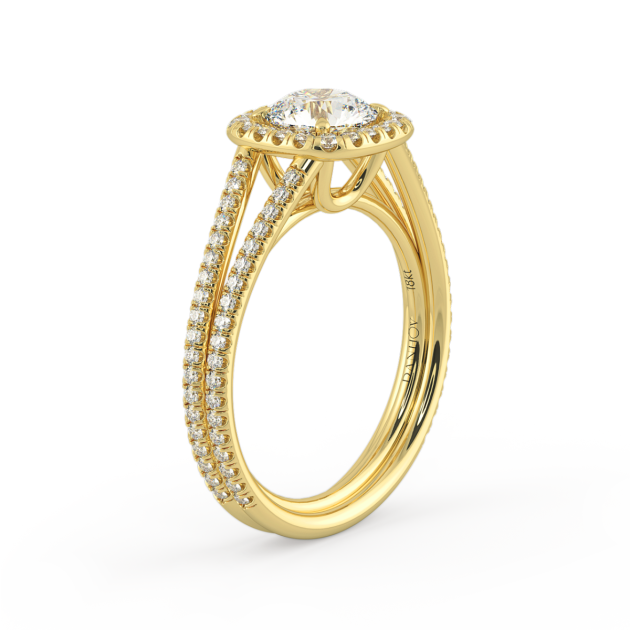 Danhov Per Lei Engagement Ring in 18k Yellow Gold