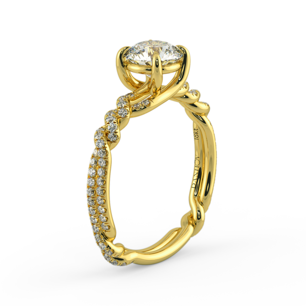 Danhov Eleganza Engagement Ring in 14k Yellow Gold