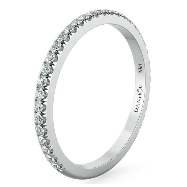Norme de Danhov Wedding Band in 14k White Gold