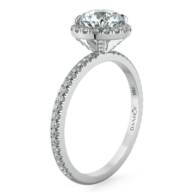 Norme De Danhov Engagement Ring Set in 18k White Gold