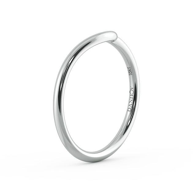 Danhov Abbraccio Ladies Wedding Band in 14k White Gold