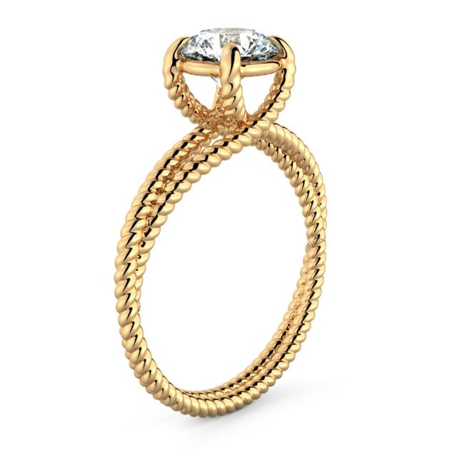 Danhov Eleganza Delicate Engagement Ring in 14k Yellow Gold