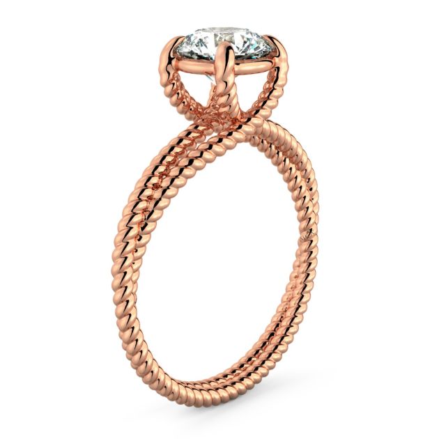 Danhov Eleganza Delicate Engagement Ring in 18k Rose Gold