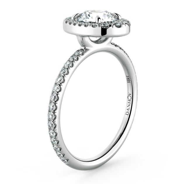 Danhov Per Lei Engagement Ring in Platinum