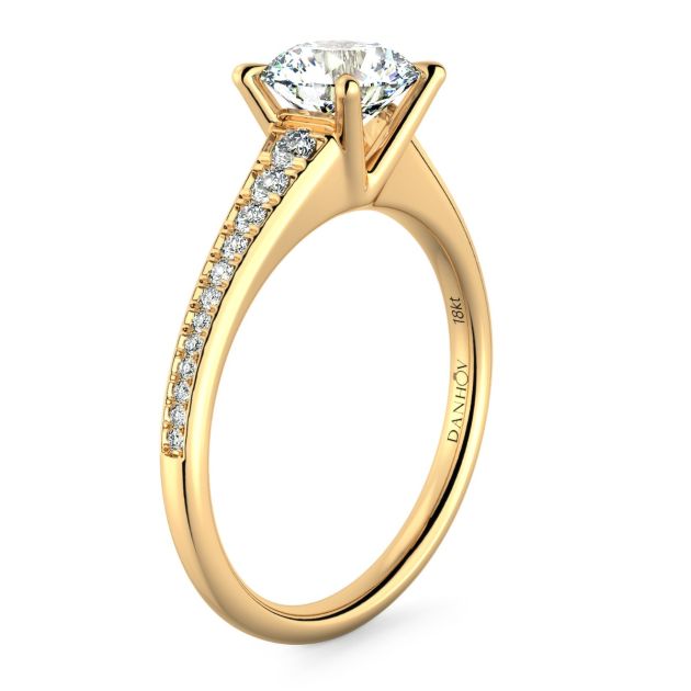 Norme De Danhov Engagement Ring in 14k Yellow Gold