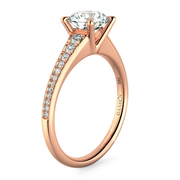 Norme De Danhov Engagement Ring in 18k Rose Gold