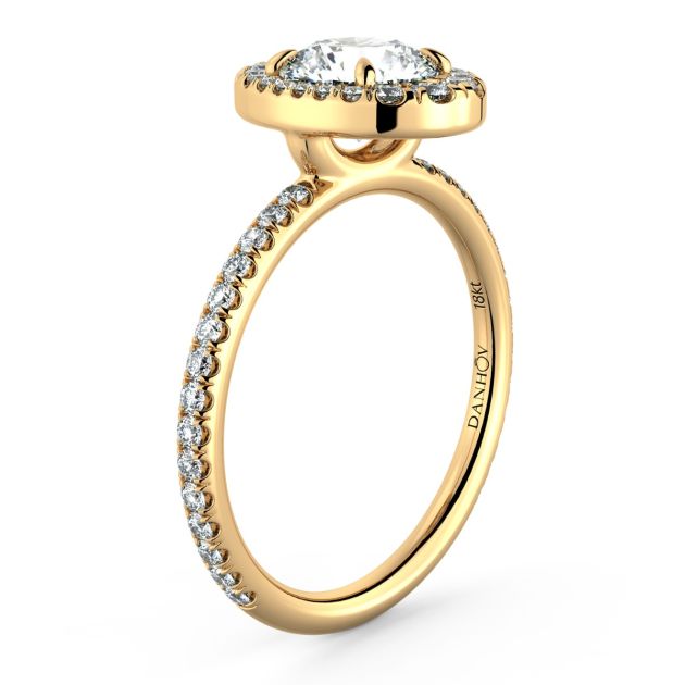 Danhov Per Lei Engagement Ring in 14k Yellow Gold