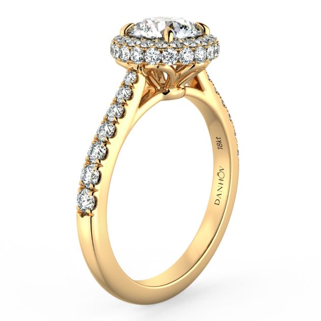 Danhov Classico Engagement Ring in 14k Yellow Gold