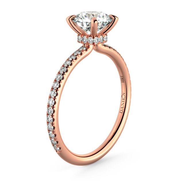 Norme De Danhov Ladies Engagement Ring Set in 14k Rose Gold