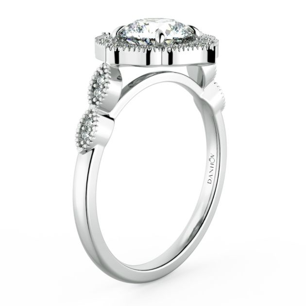 Norme De Danhov Ladies Engagement Ring Set in Platinum