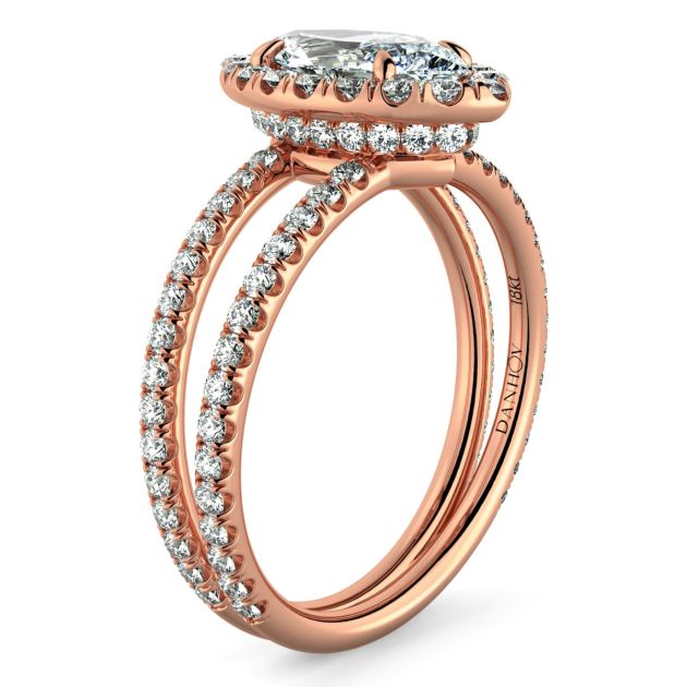 Danhov Solo Filo Exclusive Diamond Engagement Ring in 18k Rose Gold
