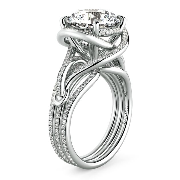 Danhov Couture Engagement Ring in Platinum
