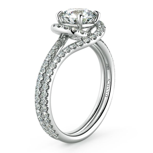 Danhov Abbraccio Engagement Ring in Platinum