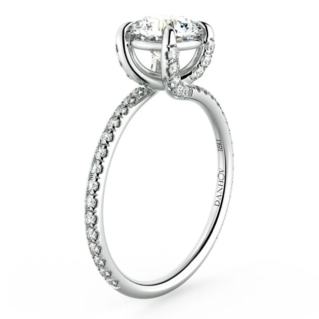 Danhov Eleganza Swirl Diamond Ring in Platinum 