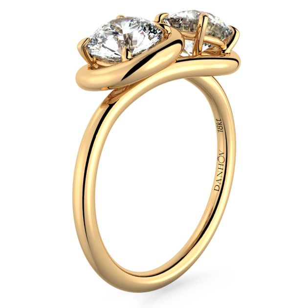 Danhov Abbraccio Infinity Single Shank Engagement Ring in 14k Yellow Gold