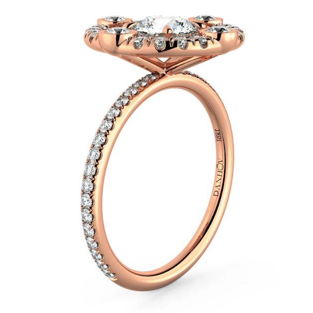 Norme De Danhov Ladies Engagement Ring in 14k Rose Gold