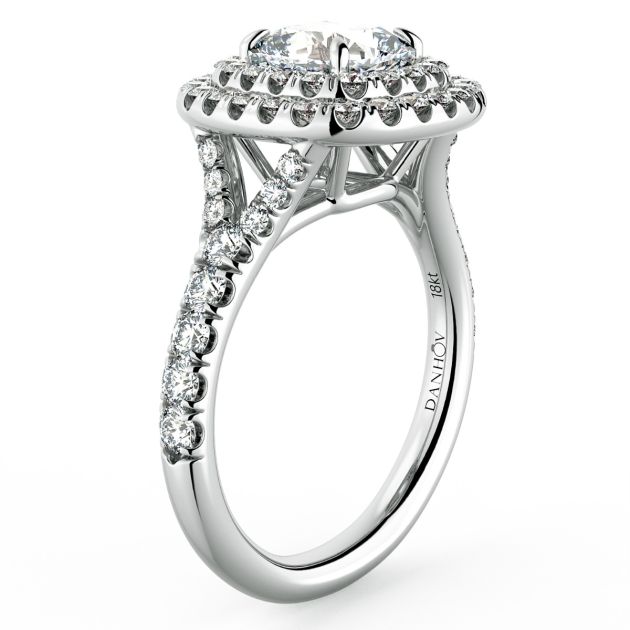 Norme De Danhov Ladies Engagement Ring in 18k White Gold