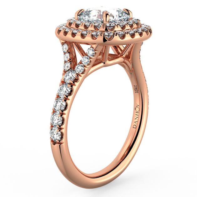 Norme De Danhov Ladies Engagement Ring in 14k Rose Gold