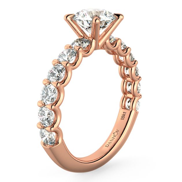Norme De Danhov Ladies Engagement Ring in 18k Rose Gold