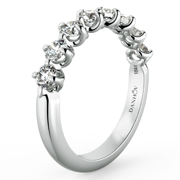 Norme de Danhov Wedding Band in 14k White Gold